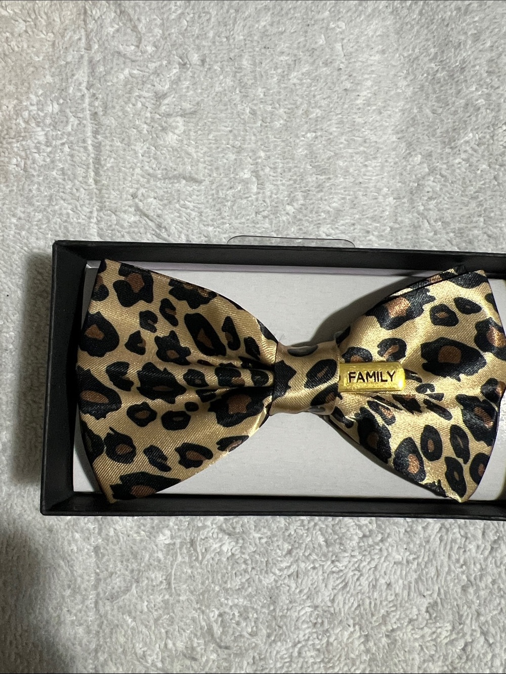 Tytus Bow Tie “Family” Kids Leopard Print Bow Tie - Gold & Black